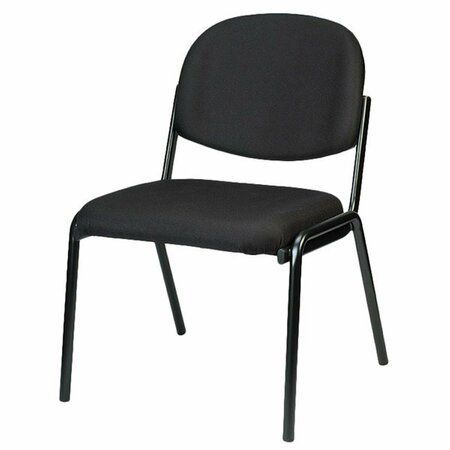 HOMEROOTS Black Fabric Guest Chair - 19.3 x 18.5 x 31 in. 372341